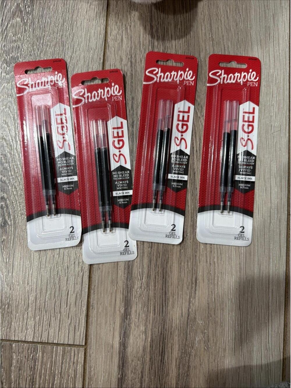 Sharpie S-Gel Gel-Ink Pen Refill Medium 0.7 Point Black Ink  4/ 2Pack NEW SEALED